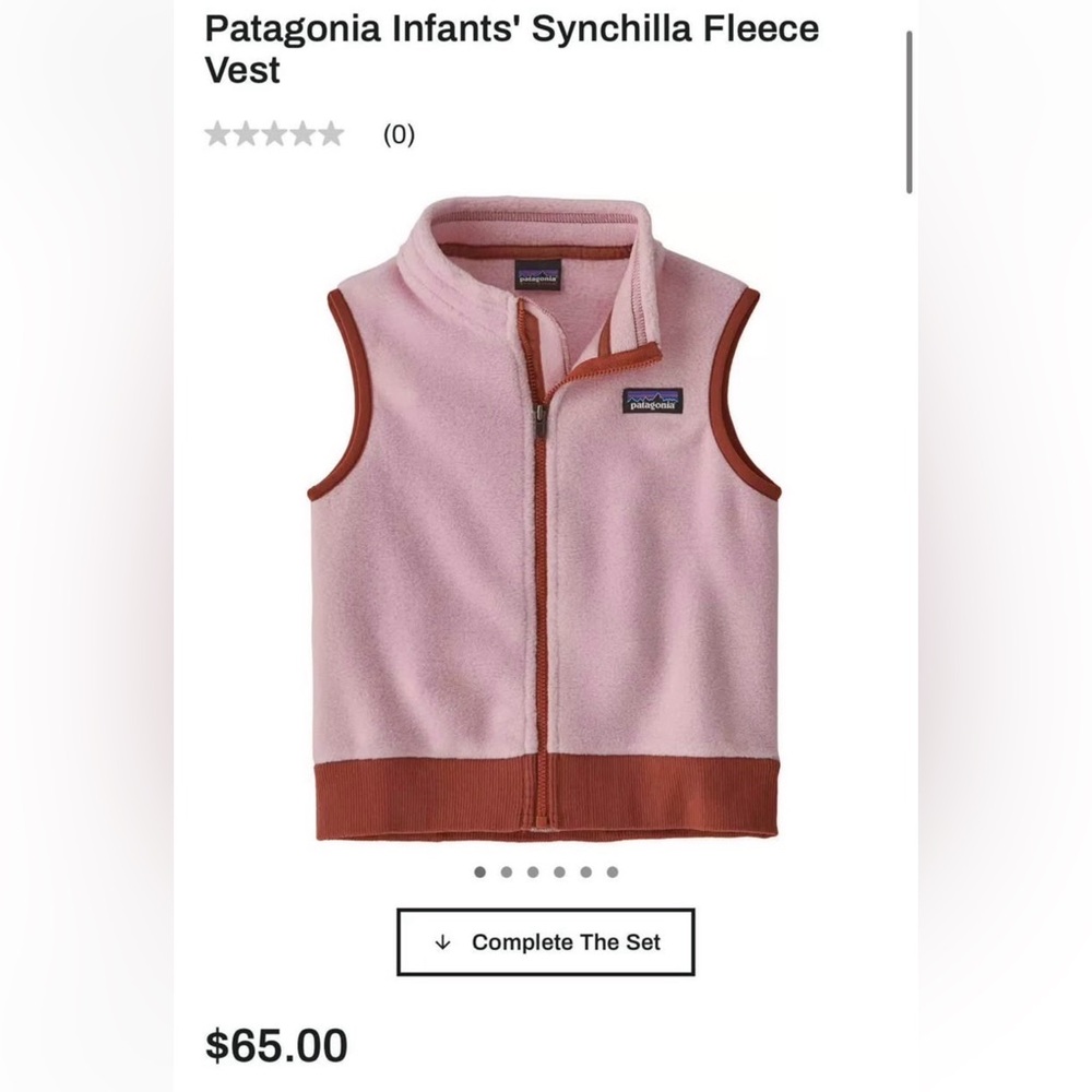 Patagonia Synchilla Pink and Brown Vest